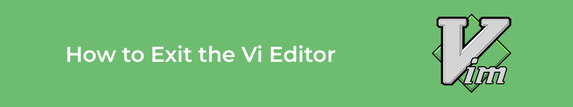 How to Exit the Vi Editor and Save Your Work