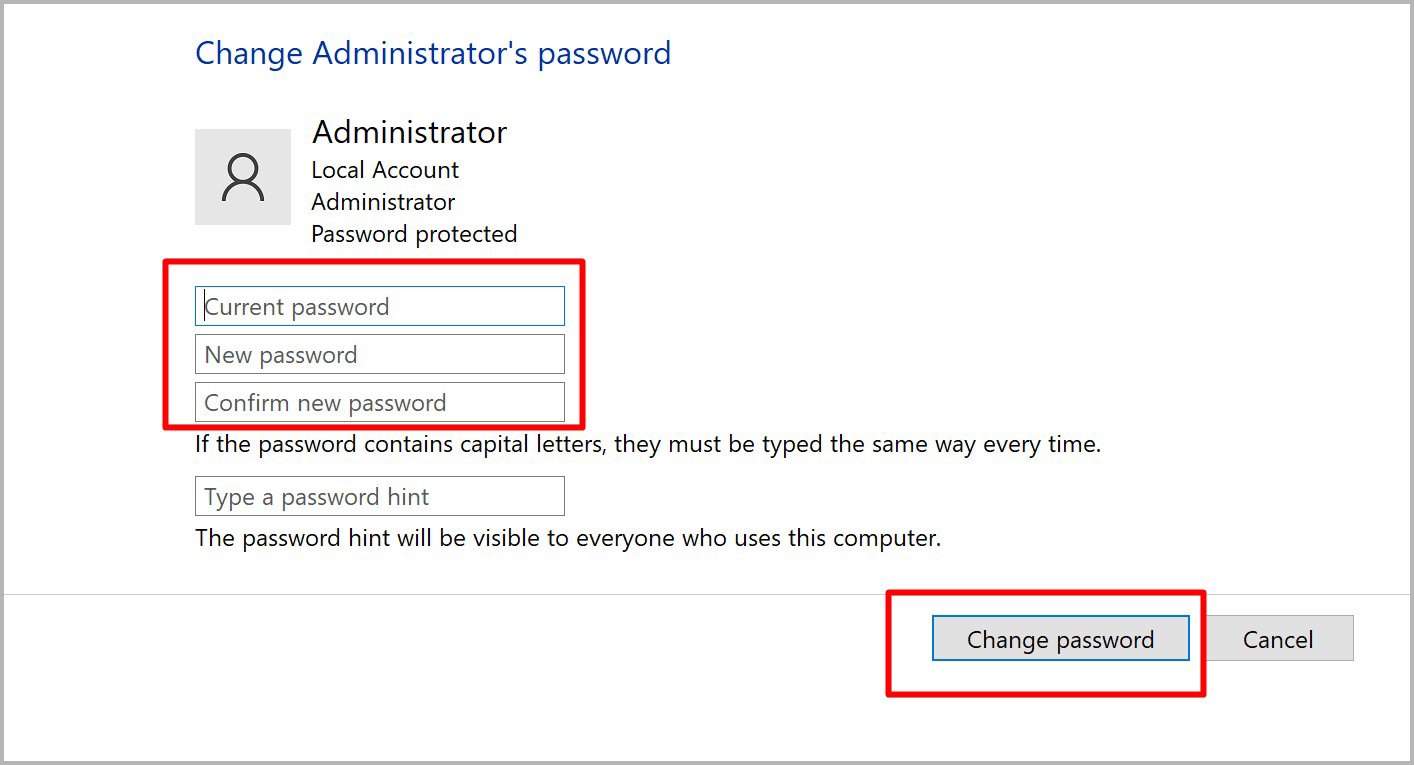 Windows Server - Change the password-2